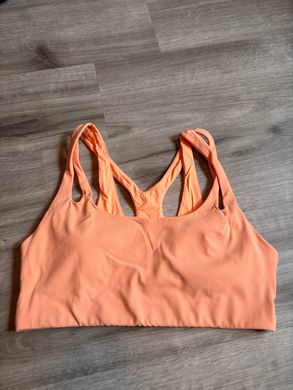Athleta Peach Coral Strappy Sports Bra